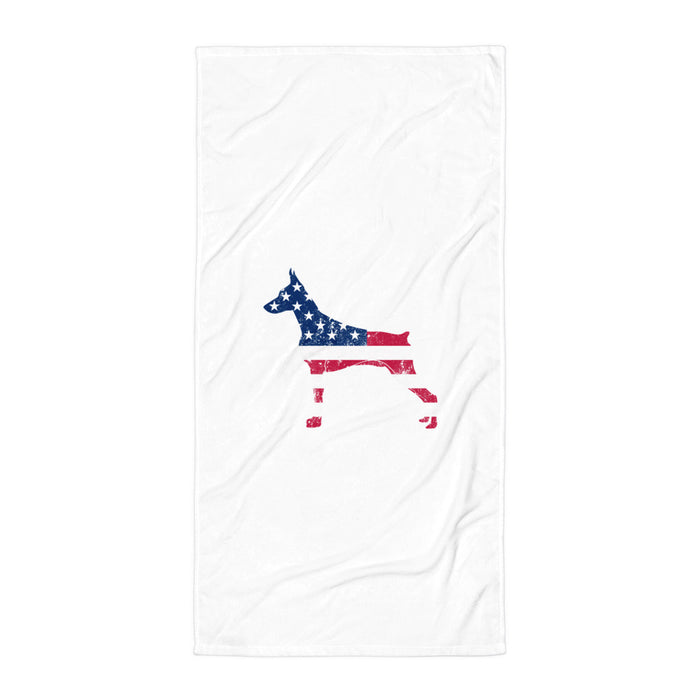 "American Dobie" Beach Towel