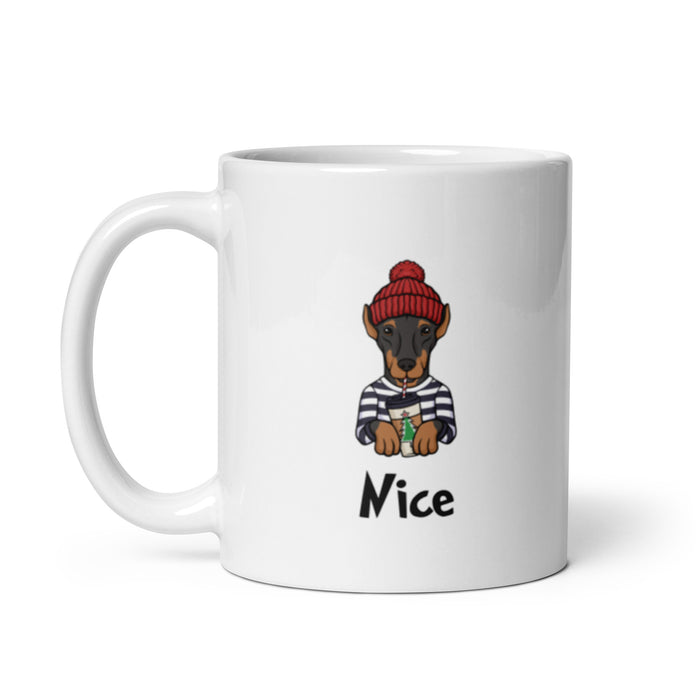 "Nice Doberman" Holiday Mug
