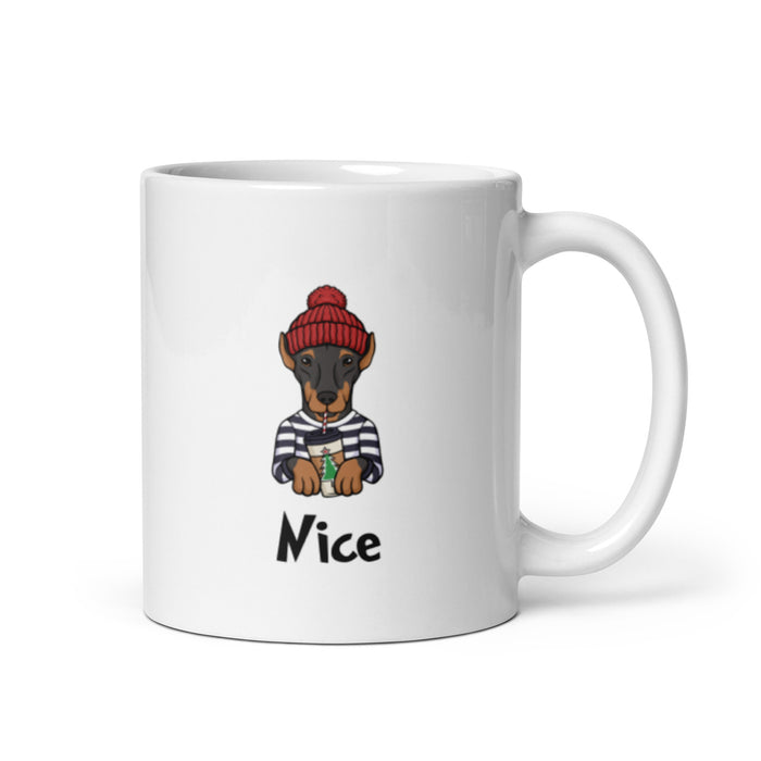 "Nice Doberman" Holiday Mug